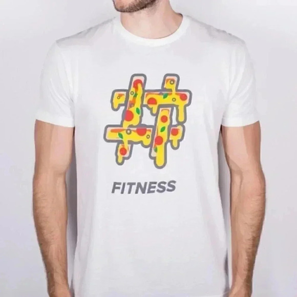 MENS #FITNESS GRAPHIC SHIRT IN GRAY OR WHI… - Picture 2 of 2